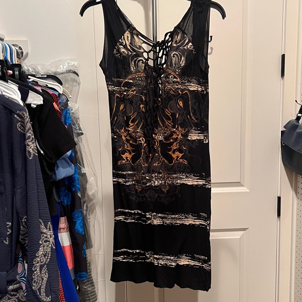 Anama Black and Orange Dress - Picture 3 of 5